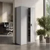 Aktenschrank Abschließbar 185x90 Metallschrank mit 5 Ebenen Produktbild-Vorschau 4