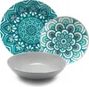 A set of plates and a bowl with mandala patterns. Anteprima dell’immagine prodotto