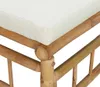 vidaXL Gartenhocker mit Cremeweißem Kissen Bambus Produktbild-Vorschau 5