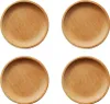 4er Set Snack Tablett Glatte Kanten Vorspeise Display Holz Produktbild-Vorschau 1