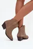 Slip-on Damen Cowboy-Stiefeletten Aus Natürlichem Wildleder Produktbild-Vorschau 6