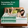 NicePlus, surmatelas 2 en 1, 180x200x10 cm, mousse à Voir les images du produit 6