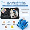COSTWAY 2tlg Kinderkoffer + Rucksack, 12"+18" Kindertrolley Produktbild-Vorschau 3