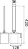 Haceka Edge Toiletborstelset 9,3x12,6x38,0 cm Chroom Produktbild-Vorschau 2