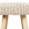 Atmosphera Ribcord Hocker - beige - Holz/Stoff - D31 x H43 Produktbild-Vorschau 2