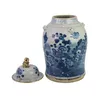 Fine Asianliving cinese Ginger Jar Blue White Gilded Anteprima dell’immagine prodotto 2
