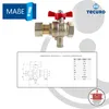 tecuro Kugelhahn mit Messfühleranschluss M10 x1 mm, Produktbild-Vorschau 6