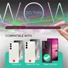 A marketing image showing a thin phone case and compatible phone models. Produktbild-Vorschau