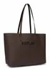 REPLAY Schultertasche Shopper Brown Cocoa + Black Produktbild-Vorschau 2