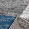 Teppich Geometrisches Muster Meliert in Blau Grau Weiß Produktbild-Vorschau 2