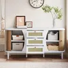 MERAX Sideboard Skandi mit 2 Schiebetüren und 3 Produktbild-Vorschau 2