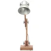 Industrialna lampa stołowa, srebrna, okrągła, 58x18x90 cm, Podgląd zdjęcia produktu 2