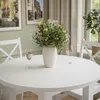 OLEA runder Esstisch, Weiß / Weiß - 100 cm (+ 40 cm) Produktbild-Vorschau 2