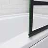 AICA Schwarz Badewannenaufsatz 80cmx140cm Faltwand Produktbild-Vorschau 5