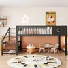 Letto a castello basso Merax, letto a soppalco 90×200 cm Anteprima dell’immagine prodotto 3
