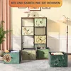 A room scene with a fabric storage unit and several fabric storage boxes. Náhled obrázku produktu