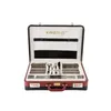 An open suitcase filled with cutlery. Voir les images du produit