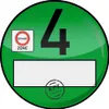 1x Haftfolie Euro 4 Plakette grün Umweltplakette Produktbild-Vorschau 1