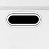 A close-up of a white storage box with an oval handle opening. Produktbild-Vorschau