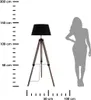 Lampadaire RUNO avec abat-jour gris, en bois, hauteur 145 Voir les images du produit 6