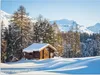 MuchoWow® Poster Hütte in den Bergen der Schweiz im Winter Produktbild-Vorschau 1