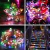 Collage of four images showing different uses and forms of LED string lights. Produktbild-Vorschau