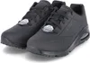 A pair of black Skechers sneakers shown from a slightly elevated front-left angle on a white background. Voir les images du produit