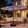 COSTWAY Doppelsonnenschirm 375x200cm, Gartenschirm mit Produktbild-Vorschau 2