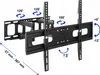 A black TV wall mount with various angles and dimensions indicated by text and arrows. Náhľad obrázku produktu