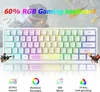 Lexonelec K61 60% White Gaming Keyboard Mini PC RGB Produktbild-Vorschau 2