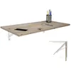 Table murale pliante Plateau 80x40 cm en bois de chêne Voir les images du produit 1