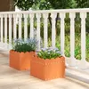 COSTWAY 2er Blumenkübel wetterfest mit Abflusslücken, Produktbild-Vorschau 2