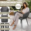 tillvex® Gartenstuhl 6er Set Wetterfest mit Armlehne | Produktbild-Vorschau 3