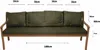 Cuscini per panchina da giardino Verde| Seduta 180x60x7 + Anteprima dell’immagine prodotto 3