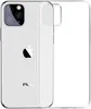 A clear, studio shot of a transparent phone case placed over an iPhone. Produktbild-Vorschau
