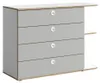 Jugendzimmer-Komplettset in Grau mit Weiß mit Bett, Produktbild-Vorschau 6