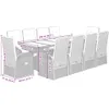 11-tlg. Garten-Essgruppe mit Kissen Grau Poly Rattan Produktbild-Vorschau 7
