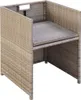 vidaXL Gartenstühle 2 Stk. mit Polstern und Kissen Poly Produktbild-Vorschau 3