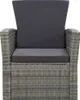 vidaXL 4-tlg. Garten-Lounge-Set mit Kissen Poly Rattan Grau Produktbild-Vorschau 2