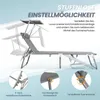 Sonnenliege klappbar – Gartenliege aus Aluminium mit 5-fach Produktbild-Vorschau 2