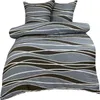 Bettwäsche 135x200 Seersucker Mikrofaser Bettbezug Grau Produktbild-Vorschau 2