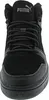 A close-up, front-facing view of a black Puma sneaker. Produktbild-Vorschau