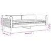 vidaXL Letto da giorno con materasso grigio chiaro 90x200 Anteprima dell’immagine prodotto 8