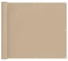 vidaXL Brise-vue pour balcon Beige 100 x 300 cm Tissu Voir les images du produit 1