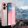A pink phone case is shown in front of a mountainous landscape. Produktbild-Vorschau