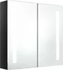 Living Store Szafka z lustrem LED do łazienki czarna Podgląd zdjęcia produktu 2