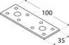 20x Lochplatte 100 x 35 x 2,50 mm Flachverbinder Produktbild-Vorschau 2