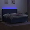 The Living Store Boxspringbett mit Matratze & LED Blau Produktbild-Vorschau 4