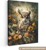 MuchoWow® - Leinwandbilder - Eule - Vögel - Blumen - Natur, Produktbild-Vorschau 1