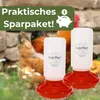 2er Set Futterautomat Hühner Küken Tauben Wachtel Produktbild-Vorschau 6